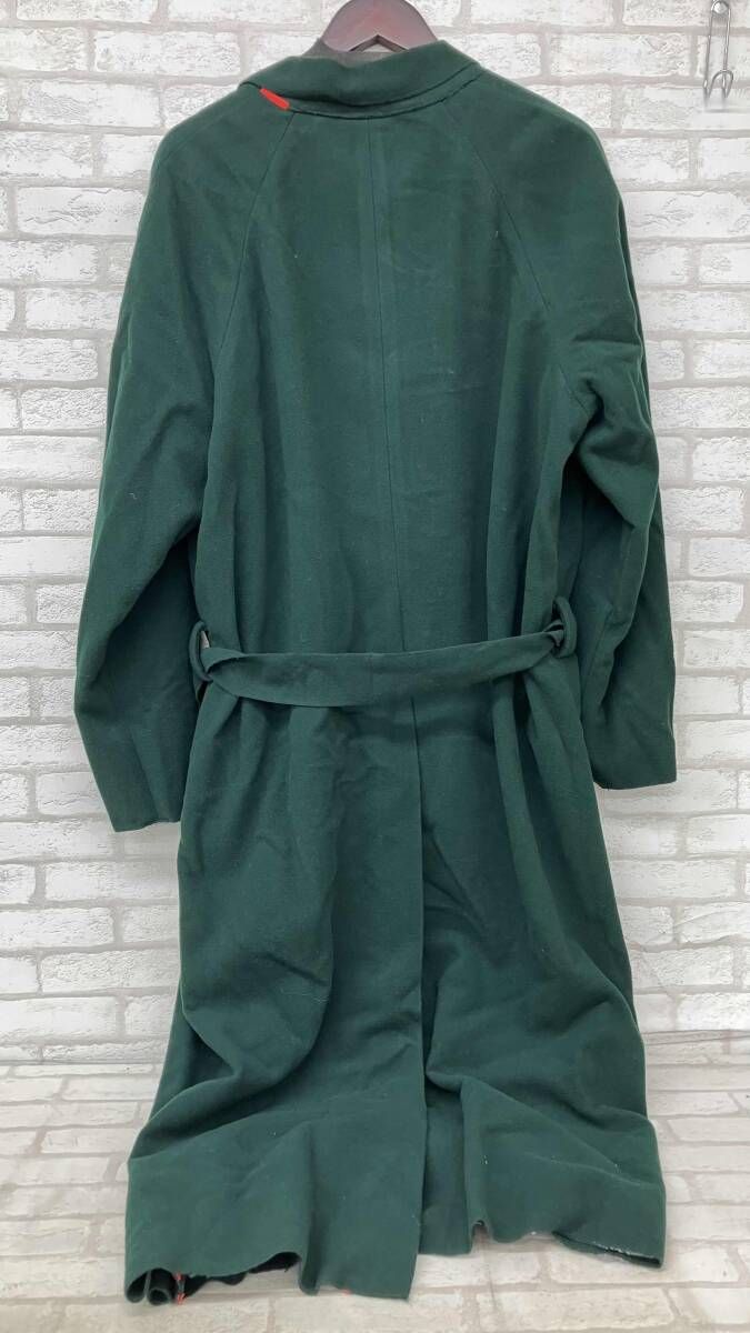 UN US 1894-C 124 S 2 アンユーズド メンズ サイズ2 モスグリーン ガウンコート ウール