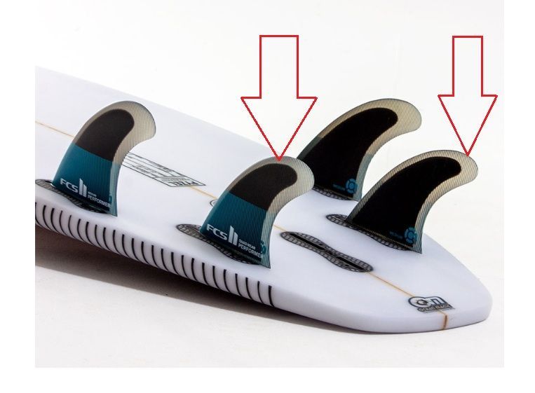 送料無料△FCS II Performer PC Large Teal/Black Quad Rear Fins新品