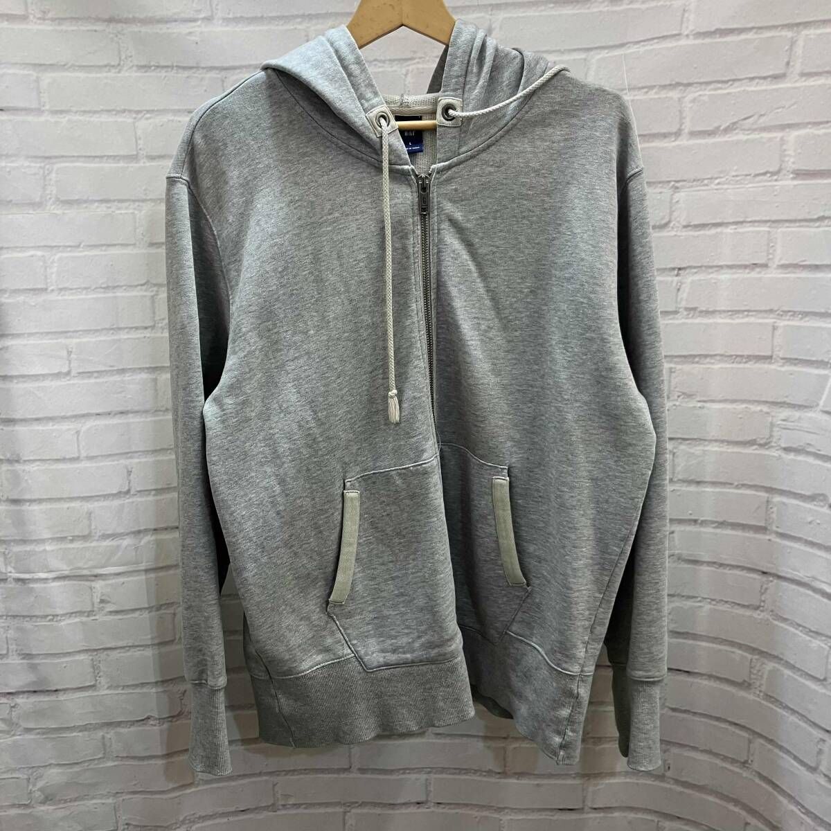 GAP フルジップパーカー リメイク Y2K 古着 ネイビー Lサイズ GAP