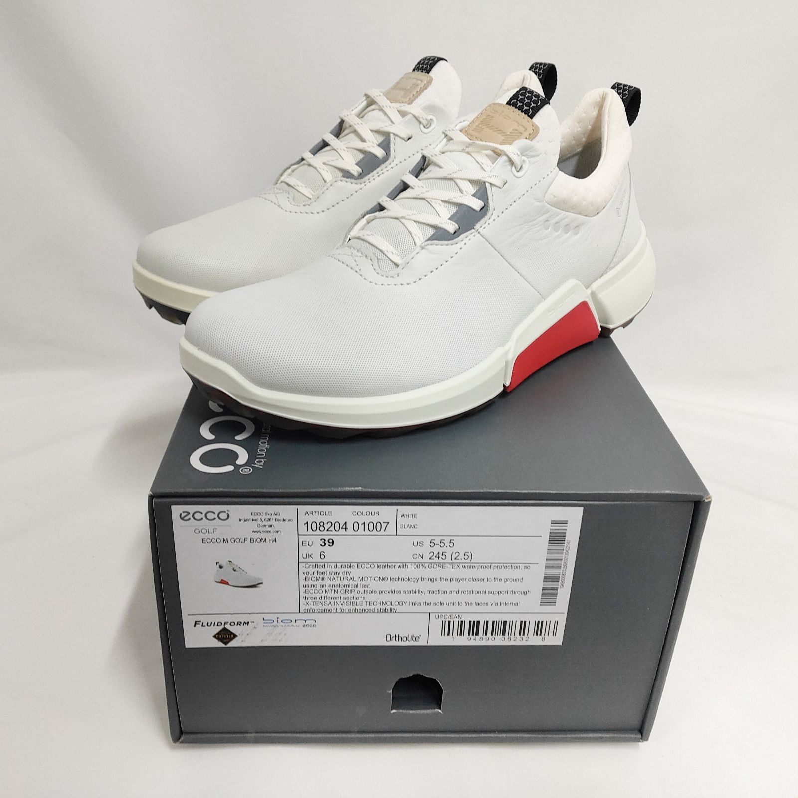 新品 未使用 エコーゴルフ バイオム H4 ゴアテックス ゴルフシューズ
