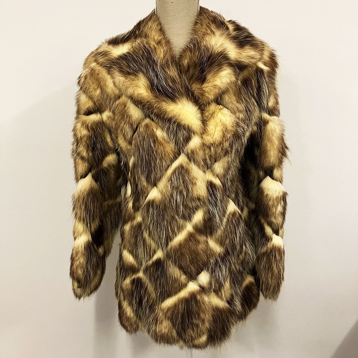 ☆EMBA 毛皮コート クリーム色 オポッサム 毛皮 コート 2点セット EMBA エンバ - メルカリ