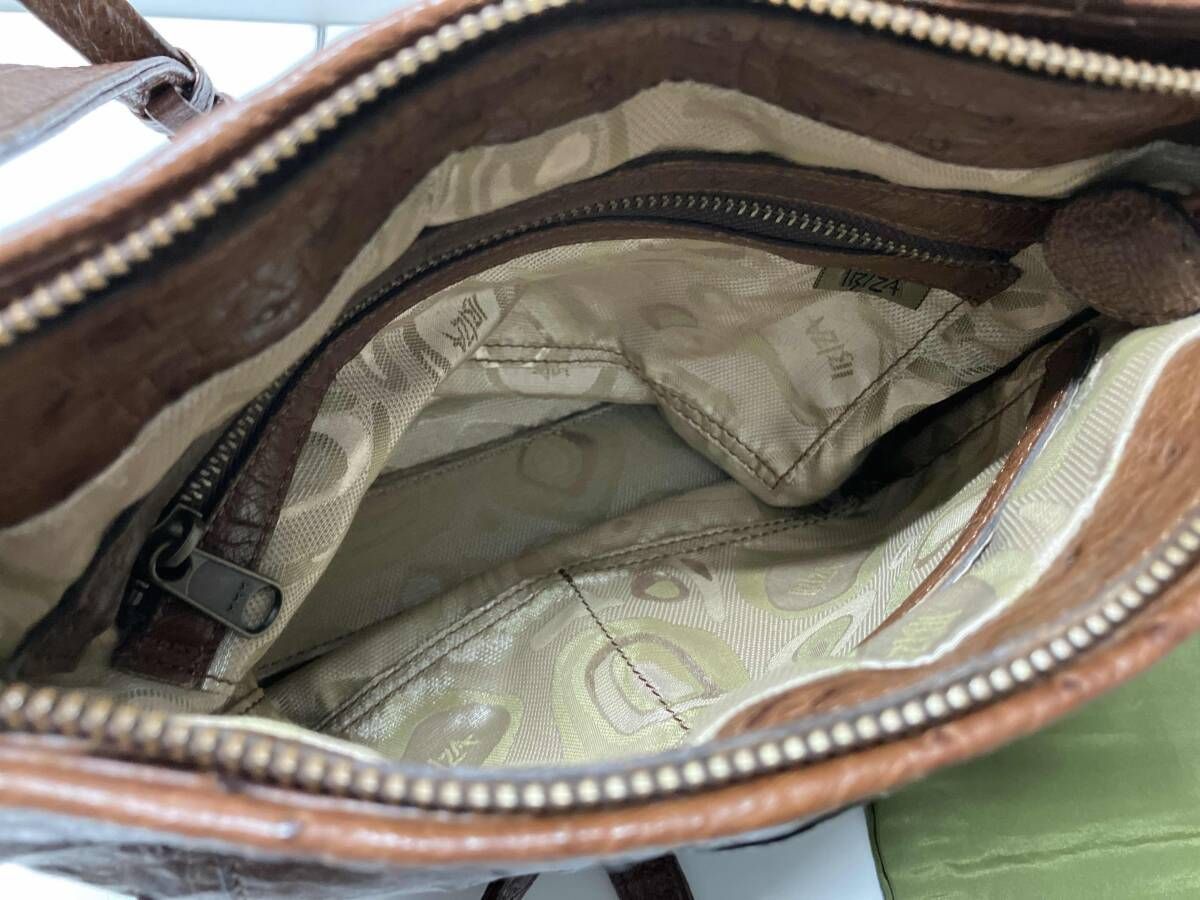 IBIZA イビザ ショルダーバッグ オーストリッチ ブラウン 茶 - メルカリ