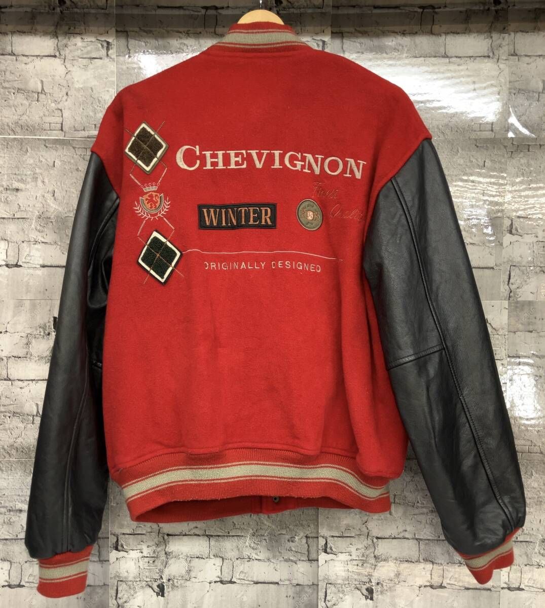 CHEVIGNON シェビニオン スタジャン 袖レザー 521513-2502 サイズL