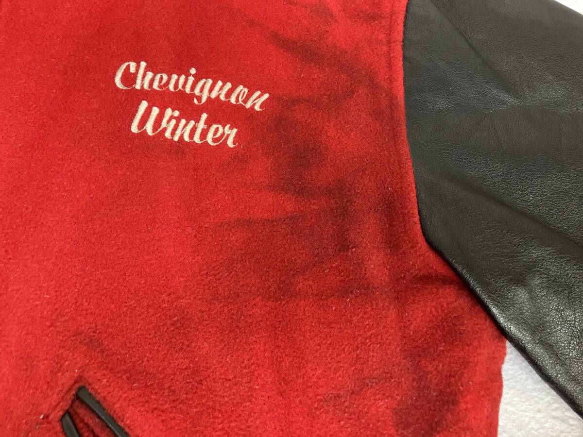 CHEVIGNON シェビニオン スタジャン 袖レザー 521513-2502 サイズL