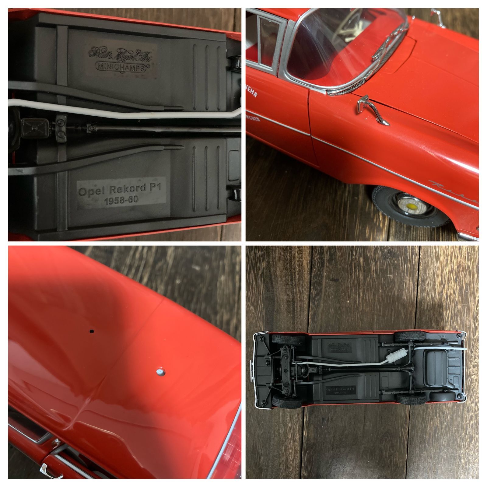 MINICHAMPS OPEL REKORD P1 1958-60 RED オペル ミニカー