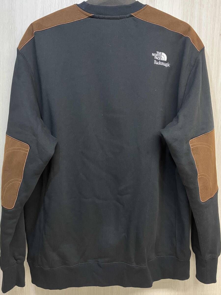 THE NORTH FACE Backmagic クルーネック スウェット ノースフェイス トレーナー バックマジック メンズ L ブラック ブラウン