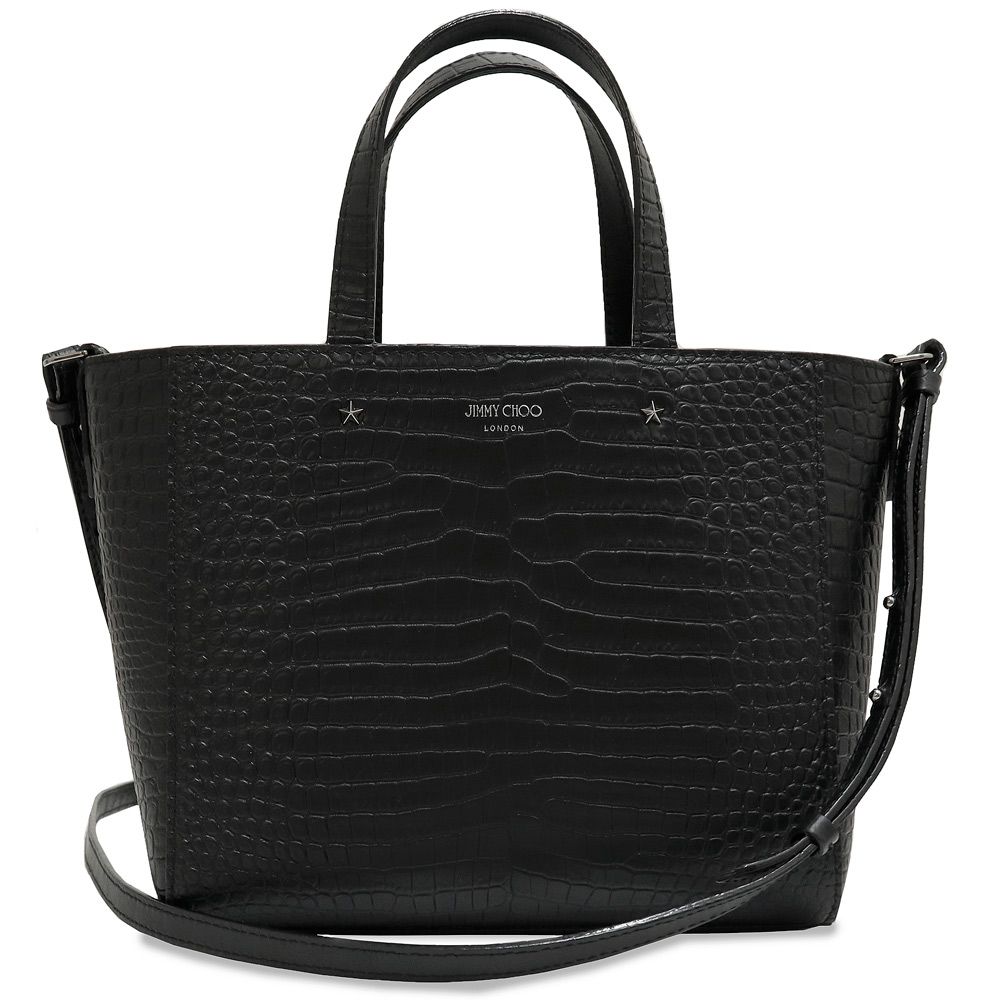 ジミーチュウ ペガシ 2way ショルダー ハンドバッグ 斜め掛け クロコ型