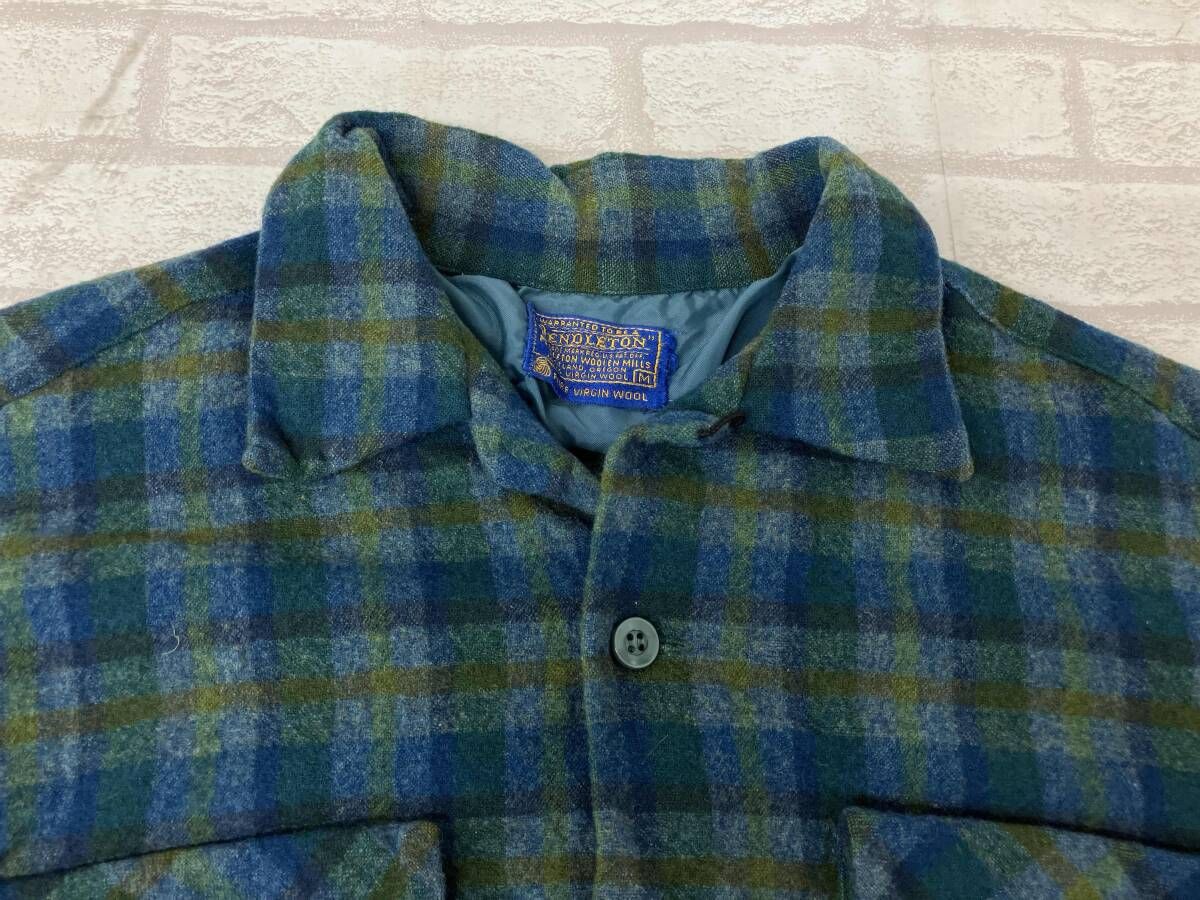 PENDLETON 50~60s ペンドルトン メンズ Mサイズ グリーン ブルー