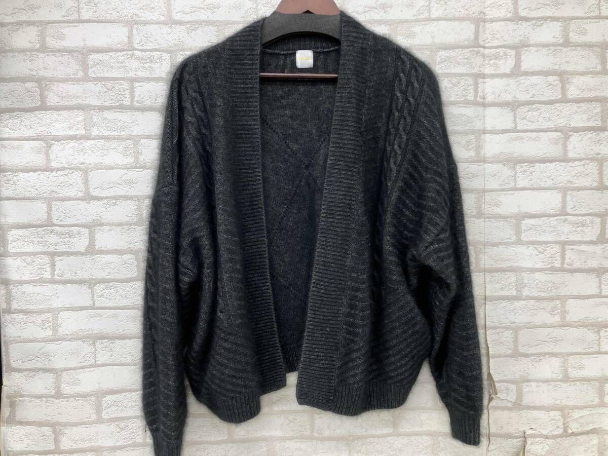 Y M D O 18 A 30 037 カーディガン ウール ブラック レディース フリーサイズ