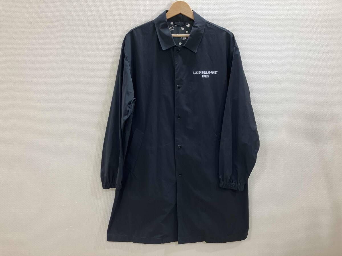 Lucien pellat-finet ルシアンペラフィネ LPF 0-001 ポリエステルロングコート 合繊ロングコート ロングコート 黒 M 秋