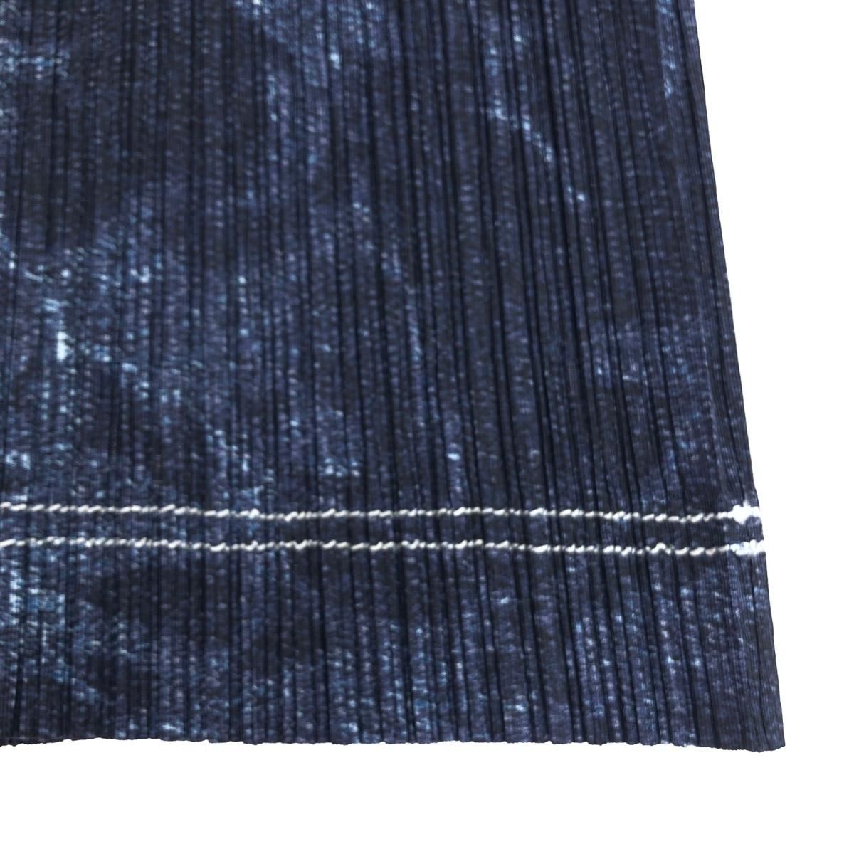 PLEATS PLEASE プリーツプリーズ トップ デニム転写スカート サイズ:3  