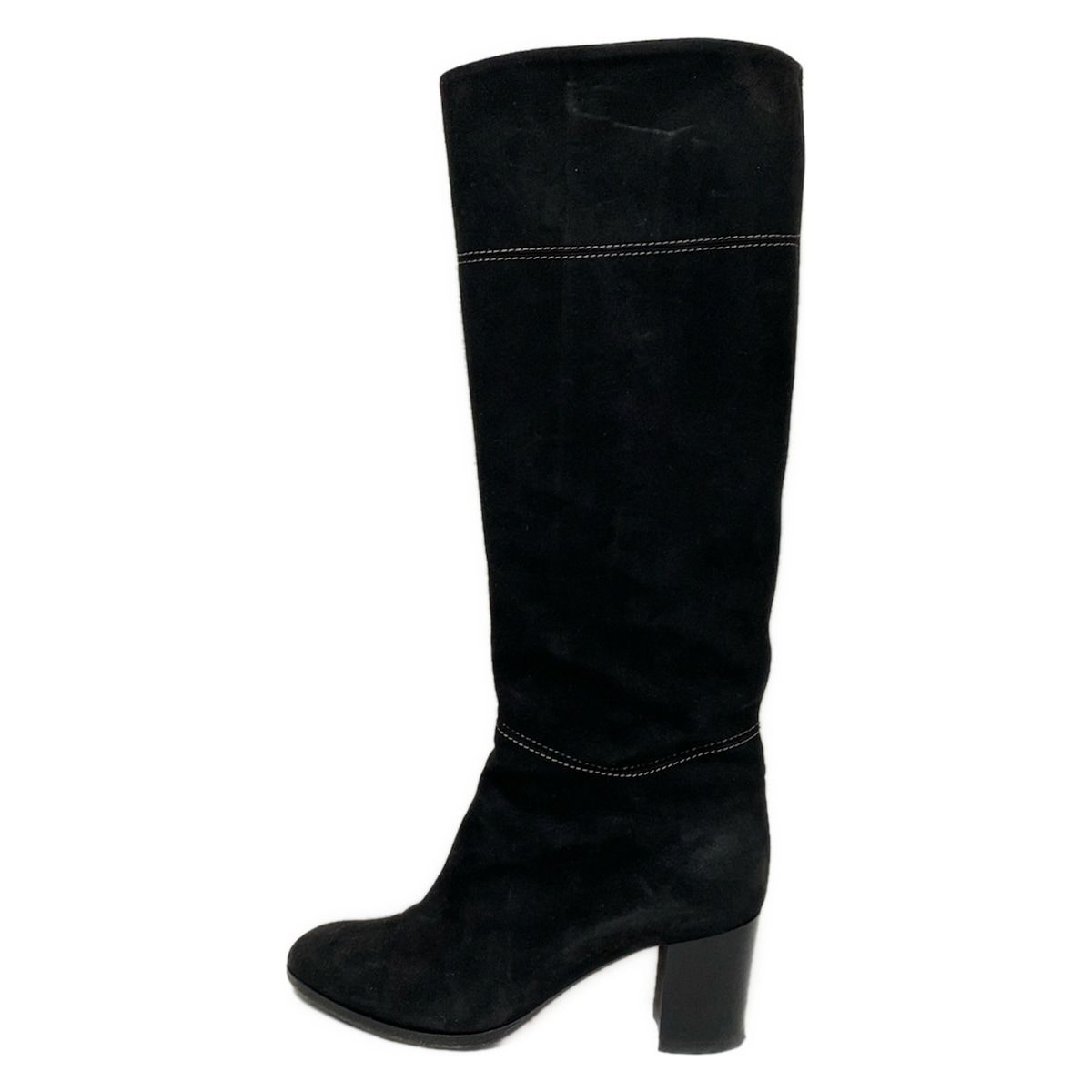 超美品！クリスチャンルブタン　黒スエードロングブーツ36サイズ CHRISTIAN LOUBOUTIN(クリスチャンルブタン) ロングブーツ 36 1/2
