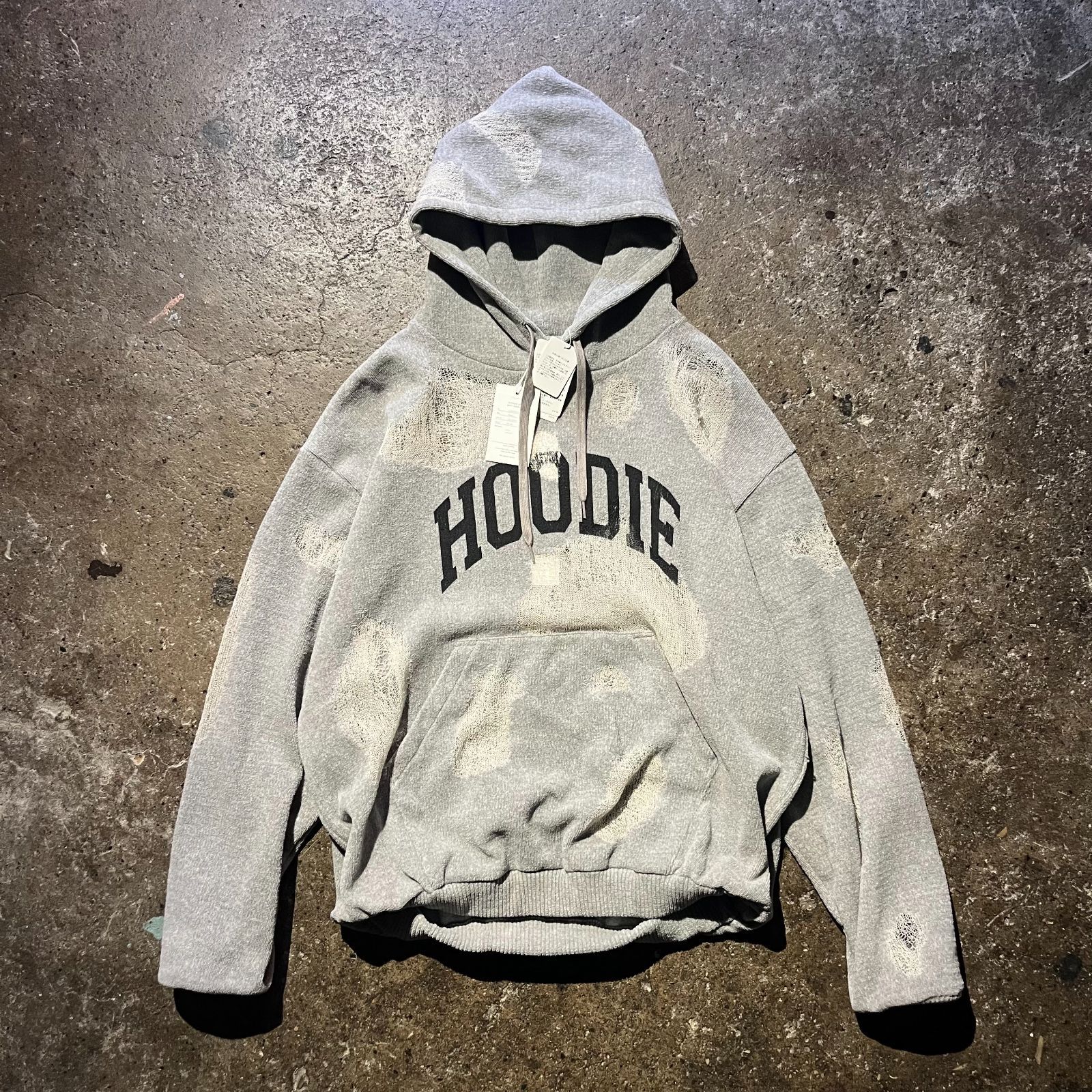doublet 23ss RIPPED OFF KNIT HOODIE GREY S ダブレット 2023ss