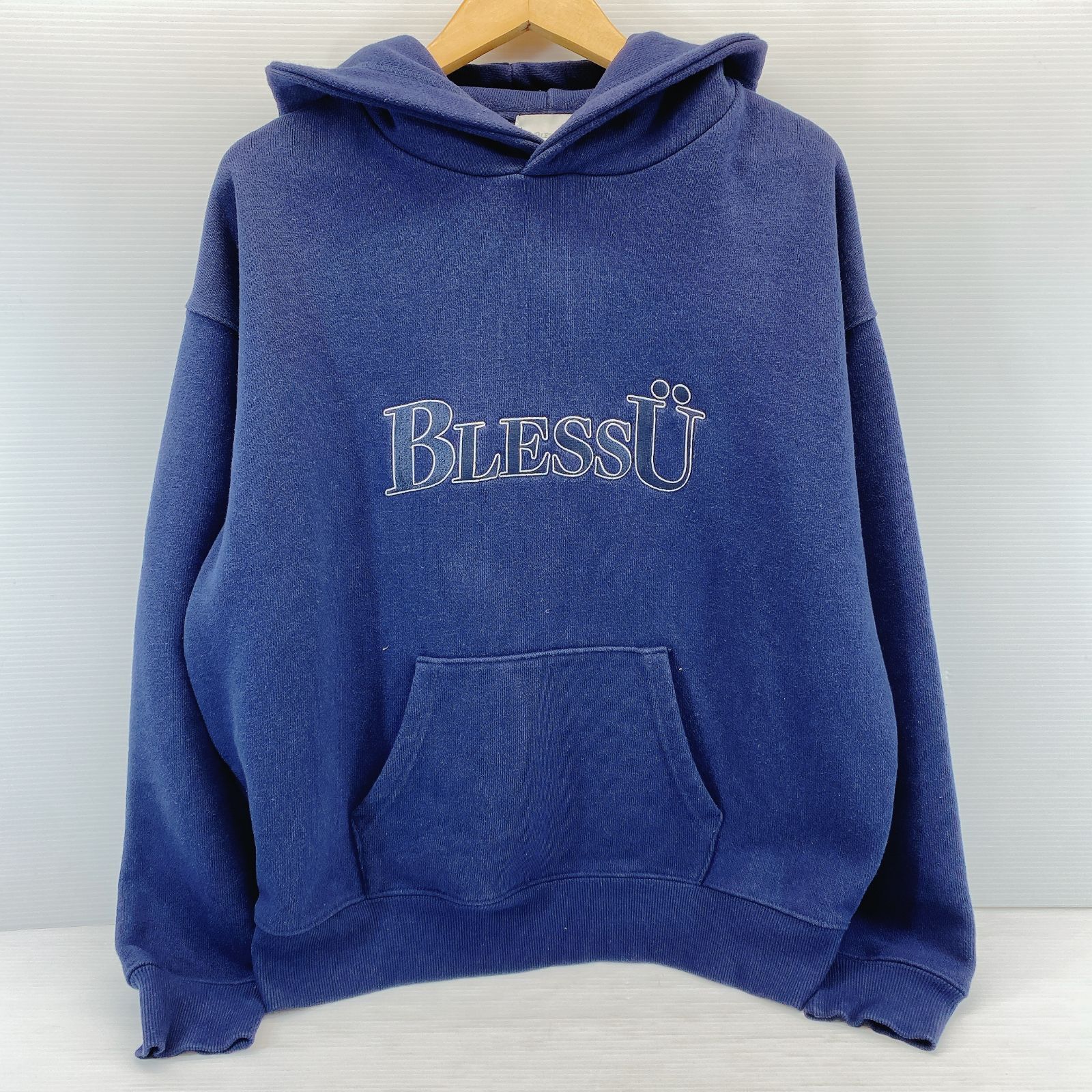 □BLESS U ブレスユー BU0097 Mサイズ BUロゴ HOODIE ロゴ フーディー
