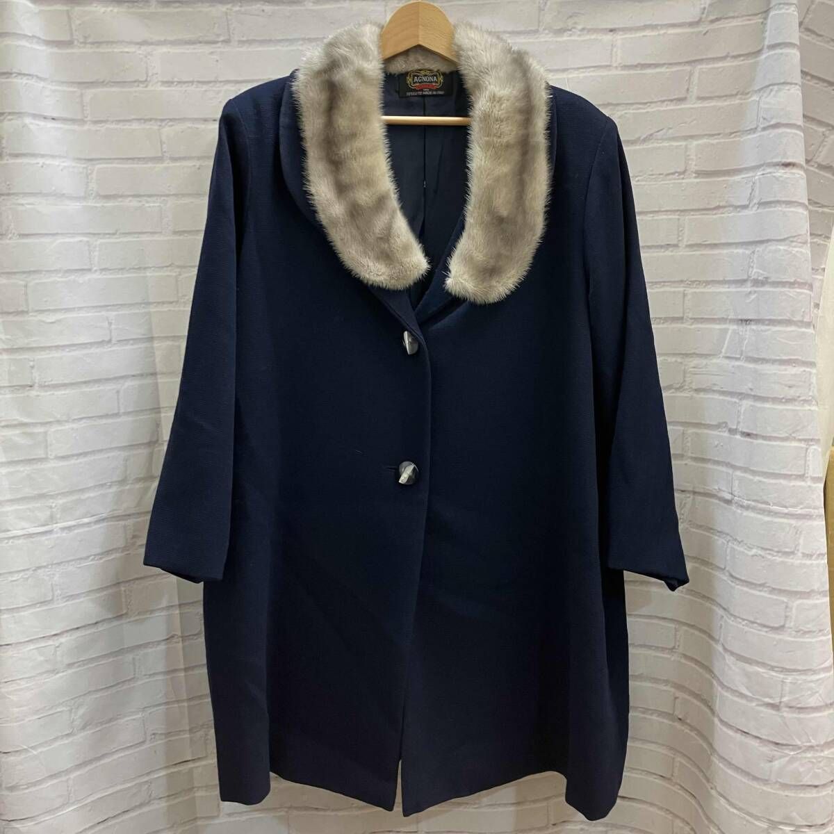 AGNONA / アニオナ / ラビットファー / ショールカラーコート