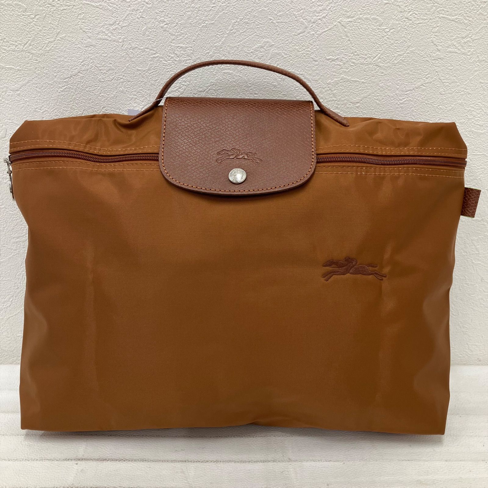 6992 LONGCHAMP ロンシャン プリアージュ ル ルプリアージュ ブリーフケース ビジネスバッグ PCバッグ パソコンバッグ 仕事用バッグ ブラウン系 キャメル系 ホース刺繍 馬刺繍 レディース メンズ ユニセックス ハンドバッグ