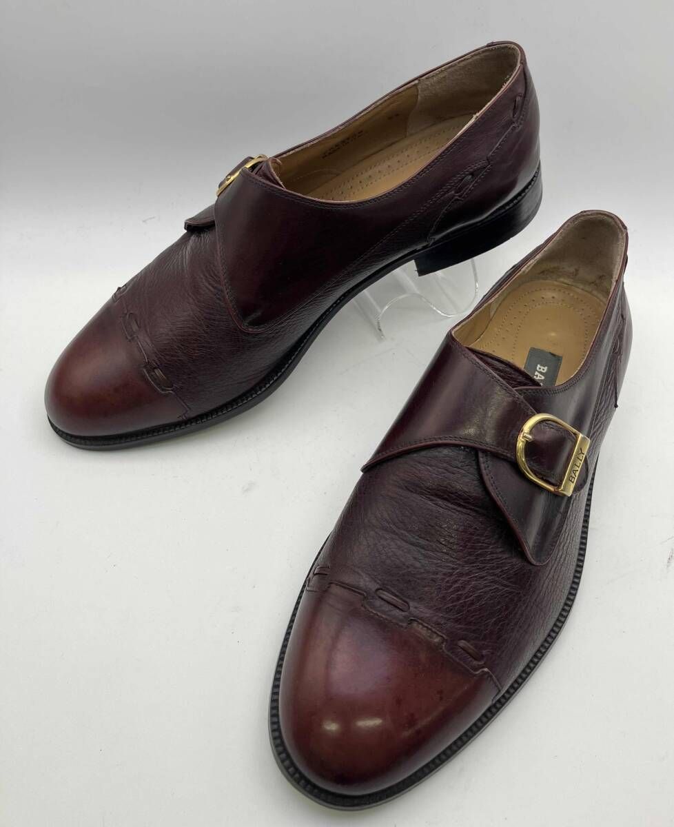 BALLY バリー ドレスシューズ 26㎝ ボルドー シングルモンクストラップ