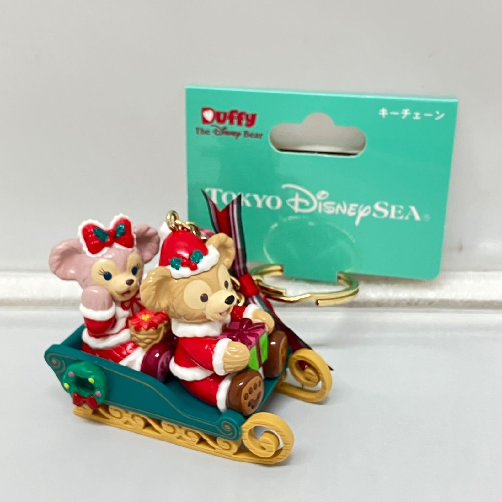 未使用】クリスマス ダッフィー & シェリーメイ TDS サンタ キー