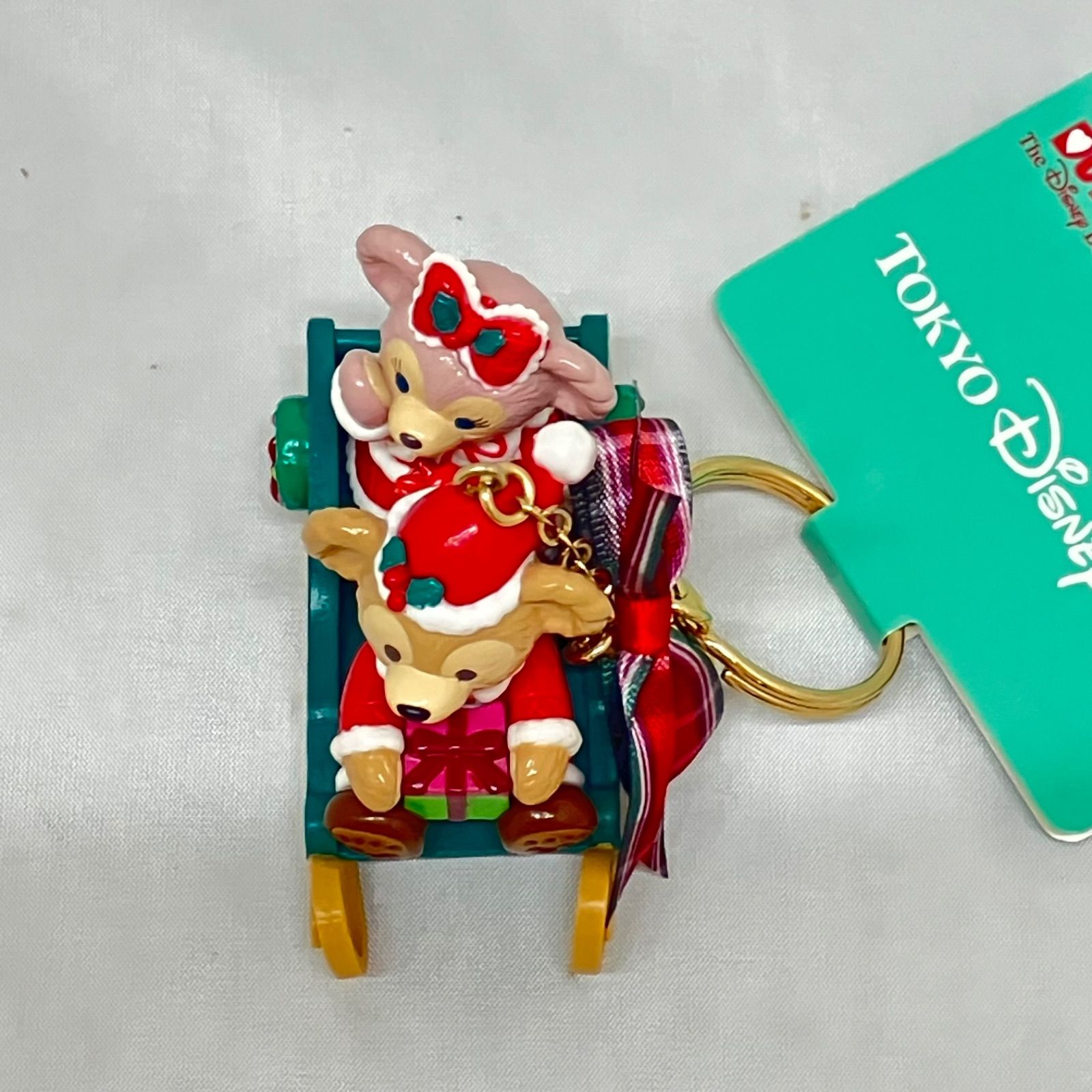 未使用】クリスマス ダッフィー & シェリーメイ TDS サンタ キー