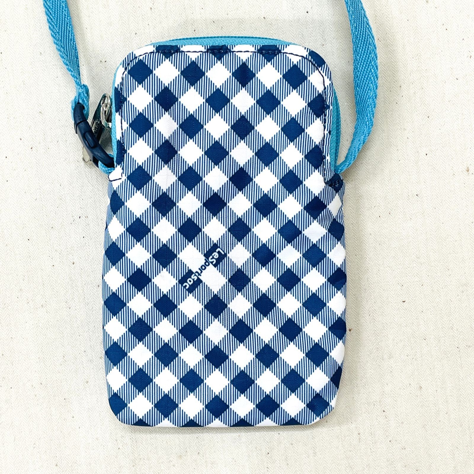 LeSportsac レスポートサック ミニスマホショルダーバッグ 青系