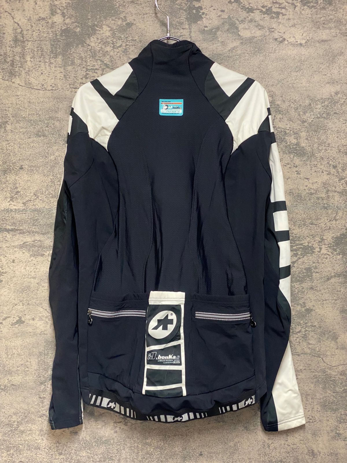 JQ146 アソス assos iJ bonKa 6 MILLE 長袖サイクルジャケット 白黒 M