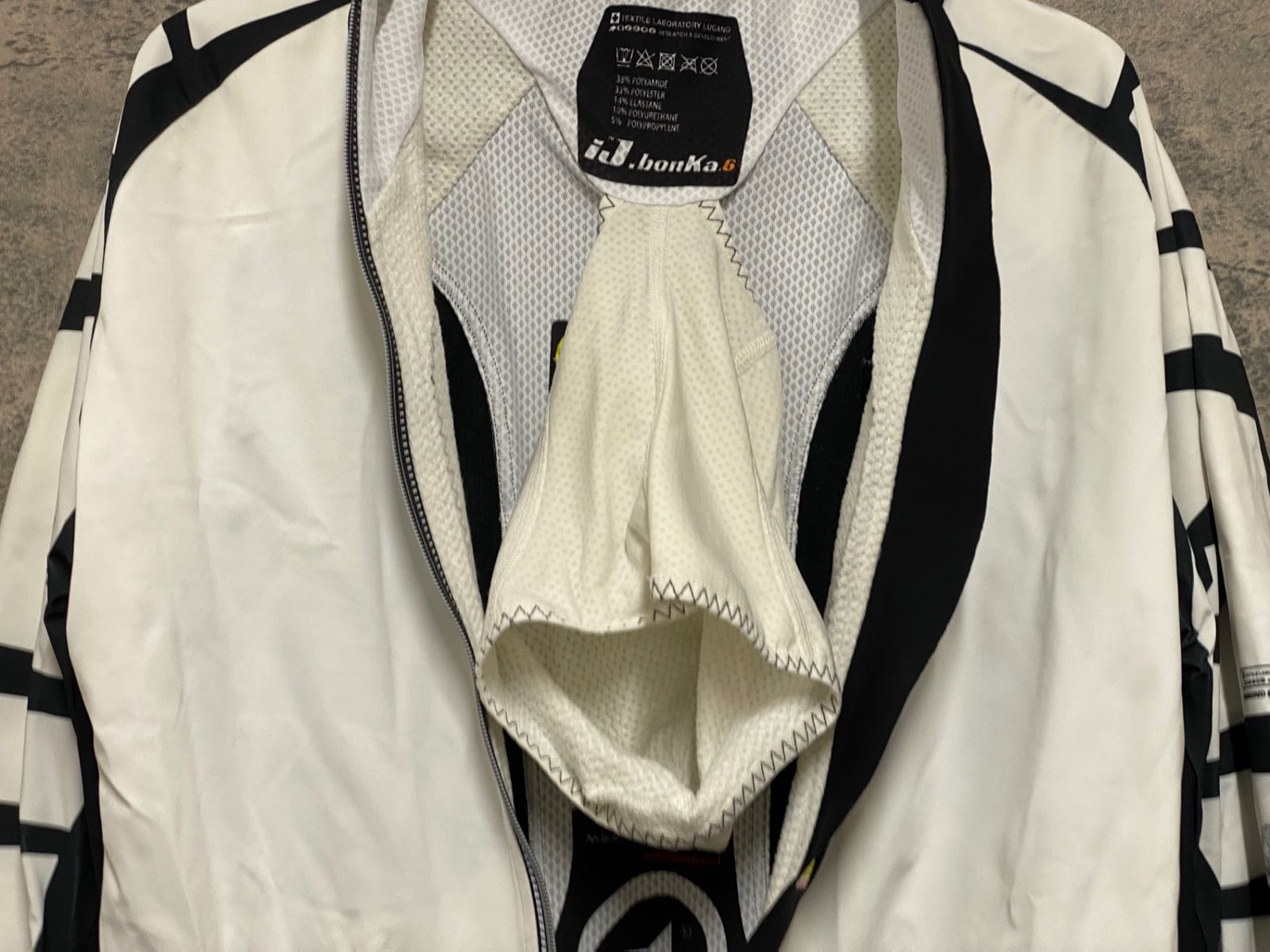 JQ146 アソス assos iJ bonKa 6 MILLE 長袖サイクルジャケット 白黒 M
