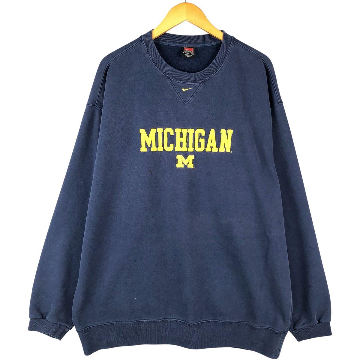 古着 90 00年代 ナイキ NIKE TEAM ミシガン大学 カレッジスウェットシャツ トレーナー メンズXL相当 eaa 596923