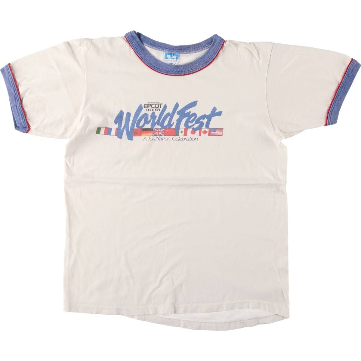 古着 80年代 ディズニー DISNEY リンガーTシャツ メンズS相当 ヴィンテージ eaa603116