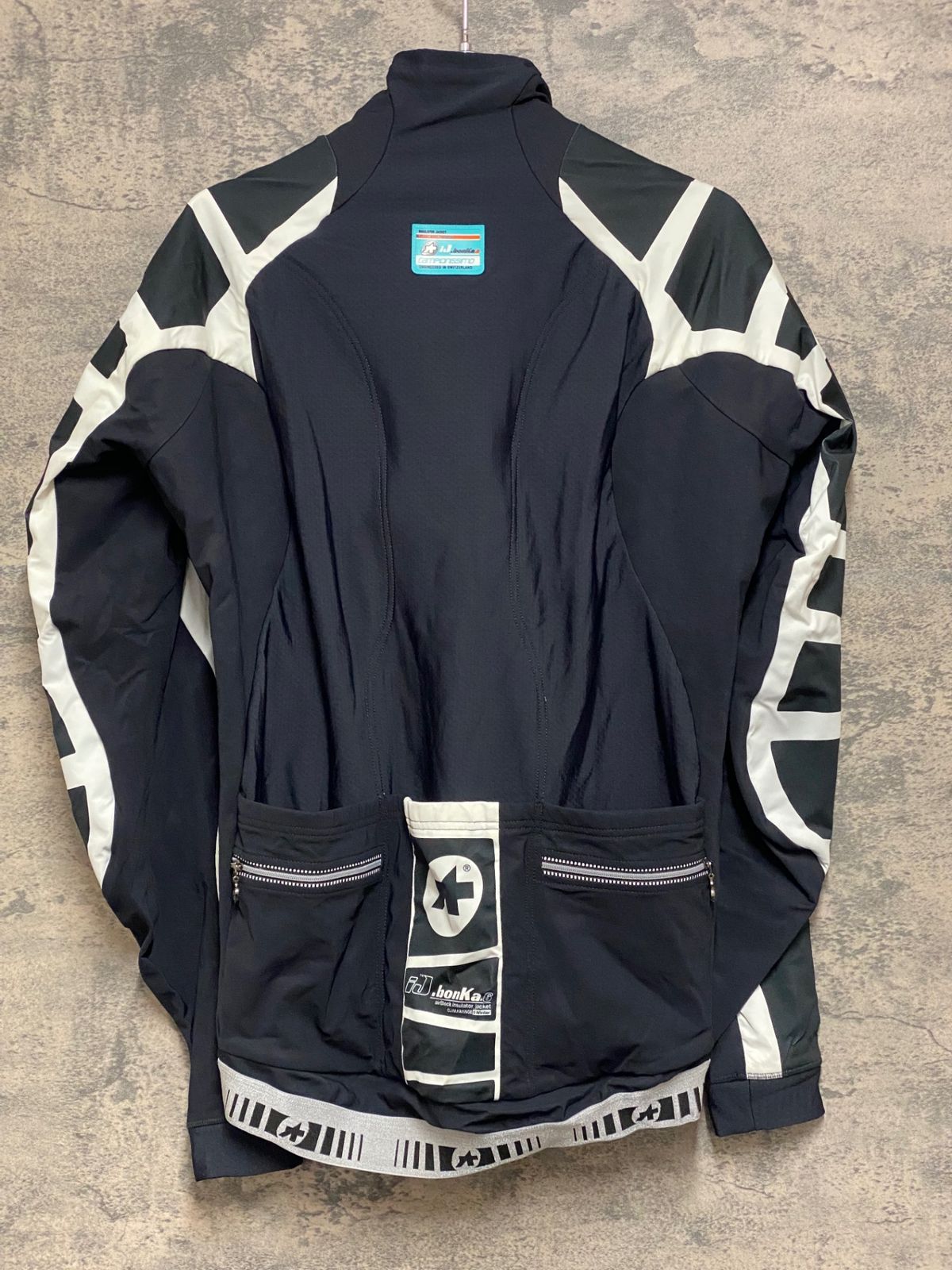 JQ147 アソス assos iJ bonKa 6 CENT 長袖サイクルジャケット 白黒 M