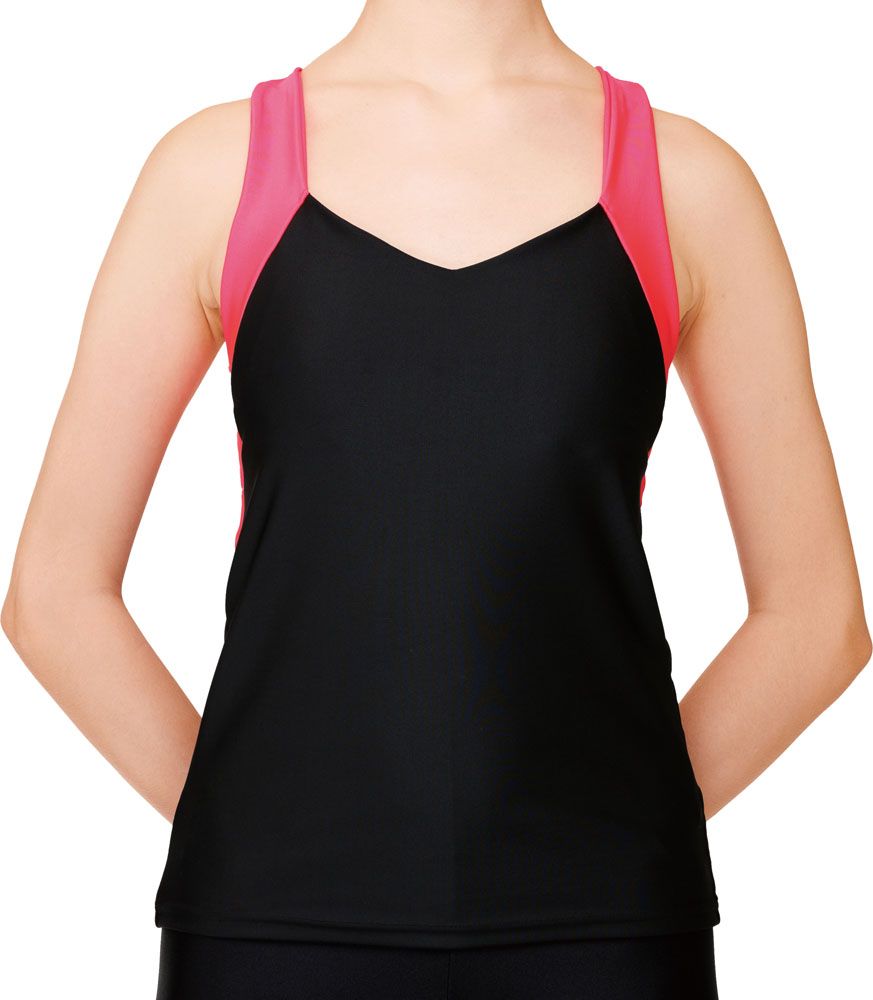 ササキ SASAKI 新体操 クロスバックトップ カップポケット付き レディース トップス タンクトップ 吸汗速乾 ストレッチ 練習 トレーニング 演技 クラブ 部活 合宿 大会 ガールズ  7054 BKEP B/KEP