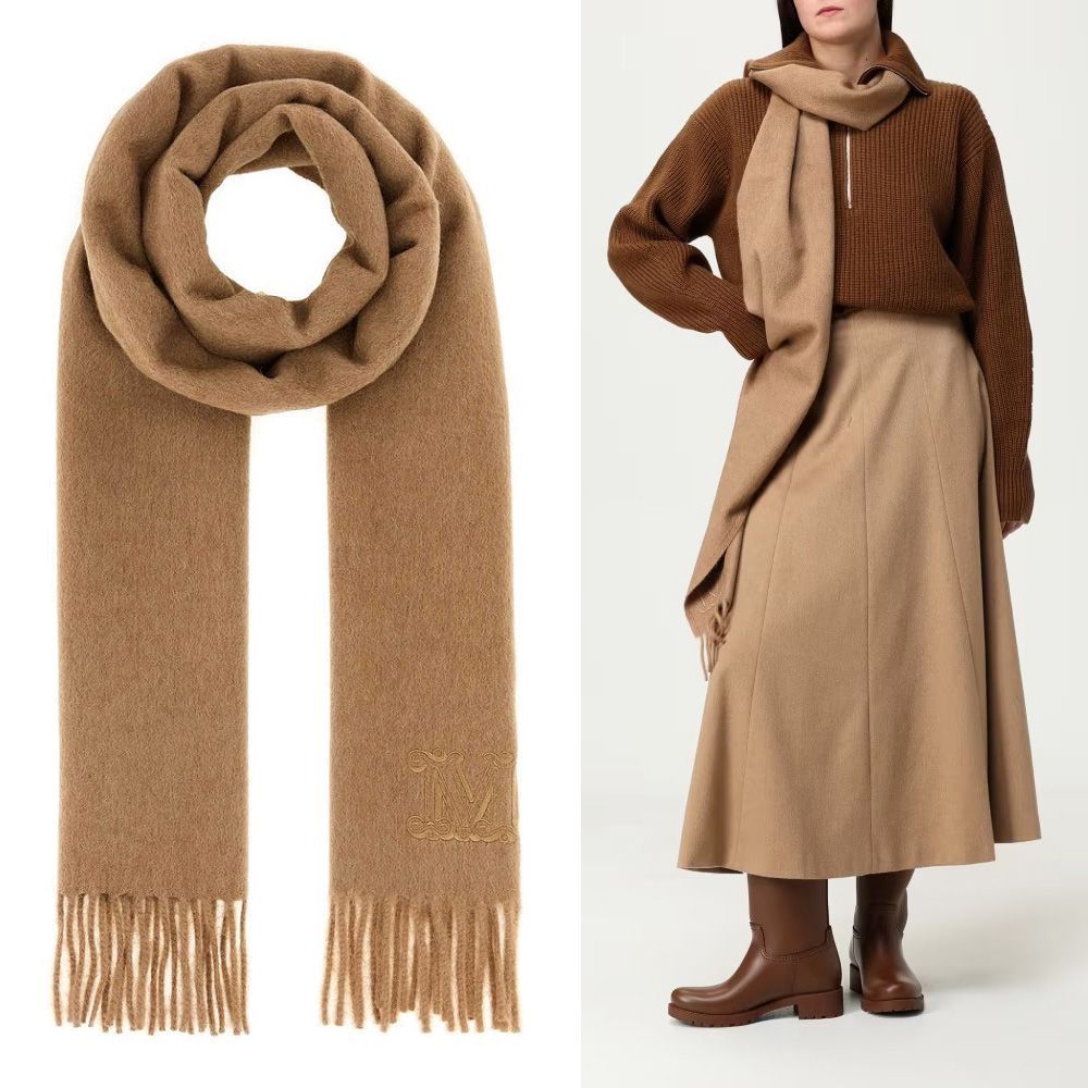 3 Max Mara マックスマーラ 2524546322600 001 CAMEL WKCLARA マフラー