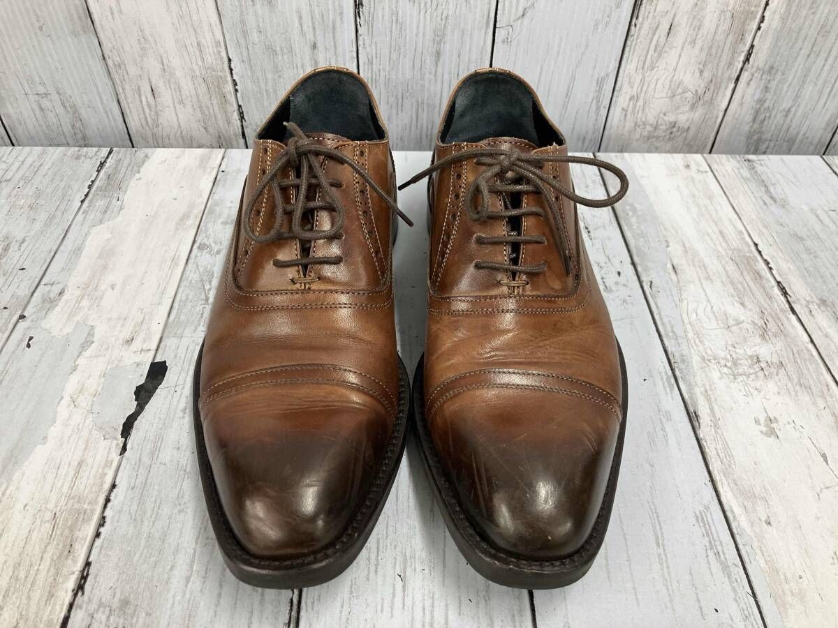 G H moreli ジャンカルロモレリ ウイングチップ サイズ表記40 ブラウン 箱あり