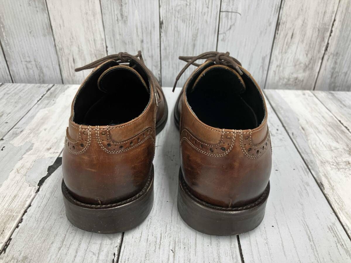  G H moreli ジャンカルロモレリ ウイングチップ サイズ表記40 ブラウン 箱あり ドレス ビジネスシューズ ブーツ 革靴