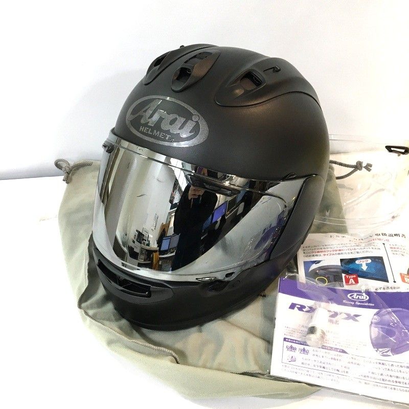 Arai アライ RX 7 フルフェイスヘルメット 除菌消臭済 Sサイズ マットブラック オートバイ ツーリング ライディング バイカー バイク用品 TA 3812