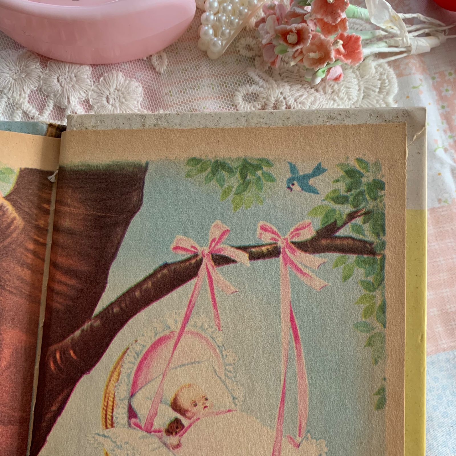 ヴィンテージ絵本 洋書『ROCK-A-BYE BABY』1956年 ベビー