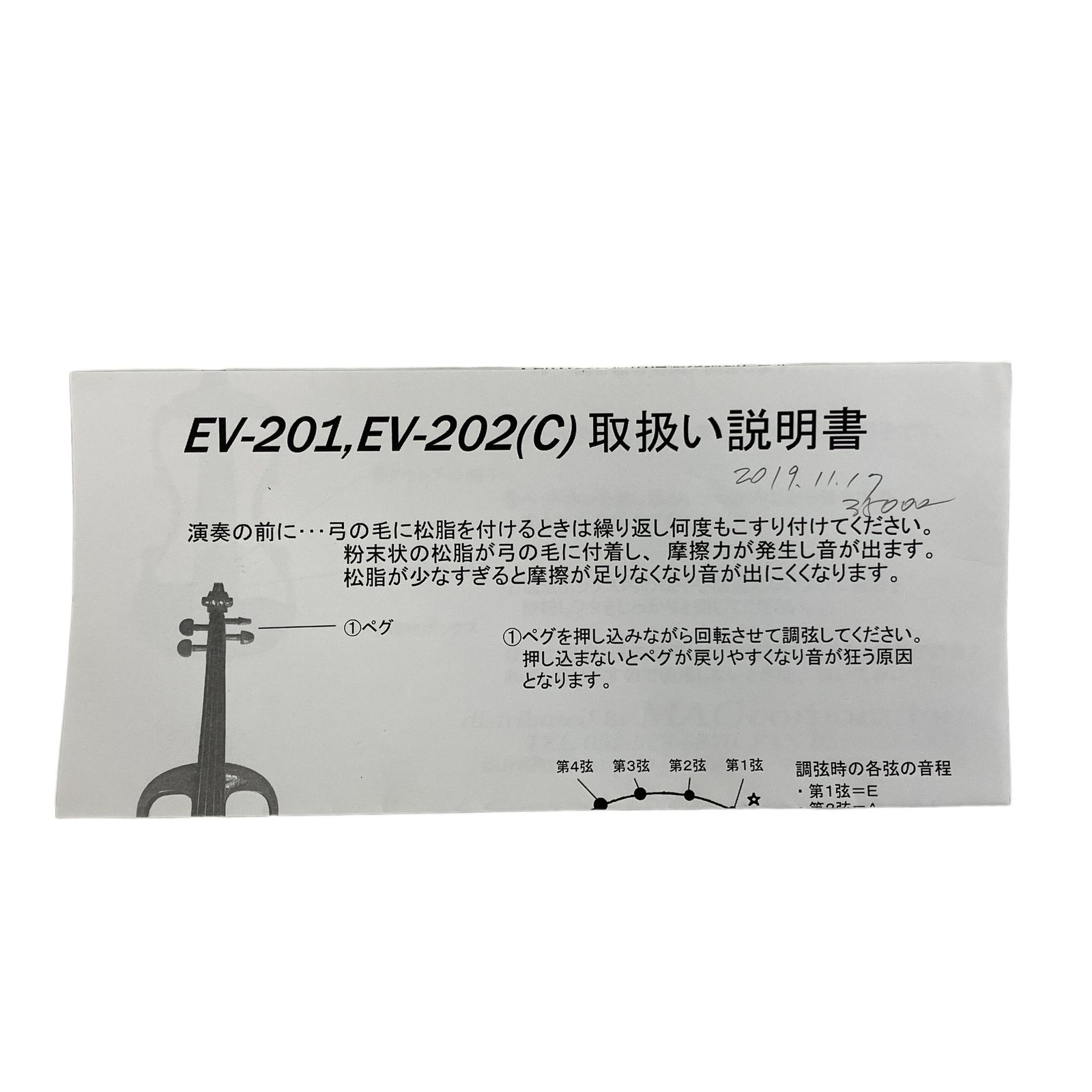 Carlo giordano カルロジョルダーノ EV 202 エレキバイオリン