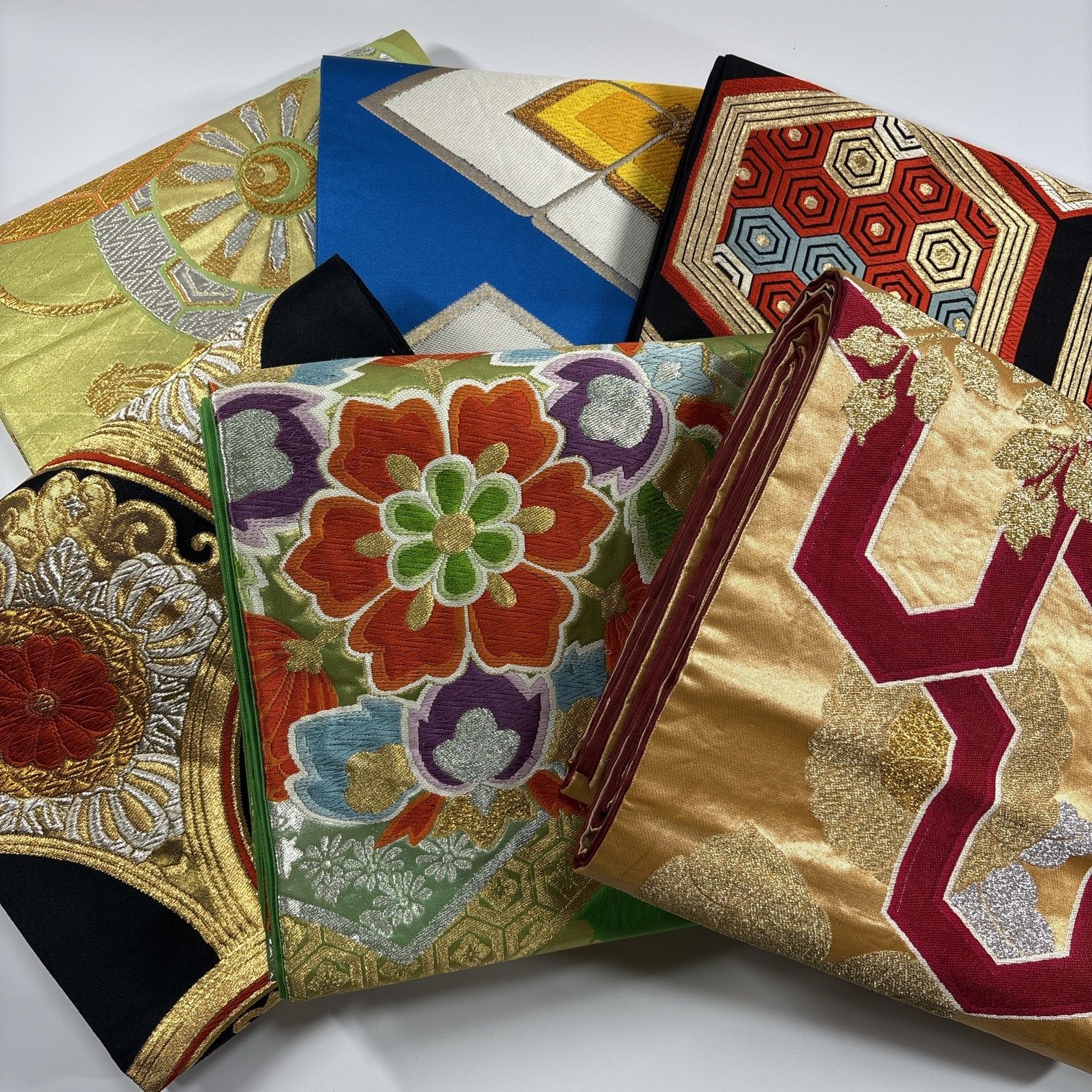 袋帯 6本 正絹 帯まとめ売り 同梱購入歓迎 リメイク用 着付け練習用