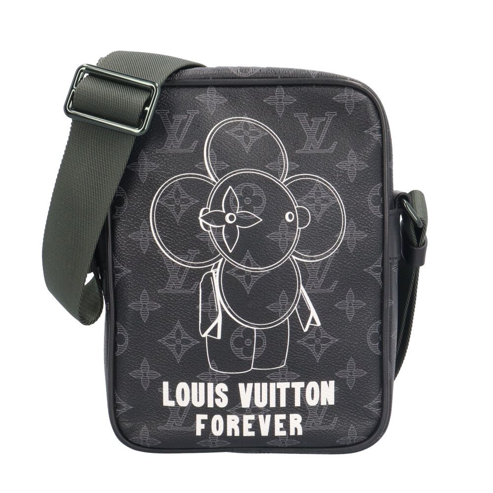 ルイヴィトン ダヌーブPM ヴィヴィエンヌ モノグラムエクリプス ショルダーバッグ M 43677 ブラック メンズ LOUIS VUITTON ルイ ヴィトン