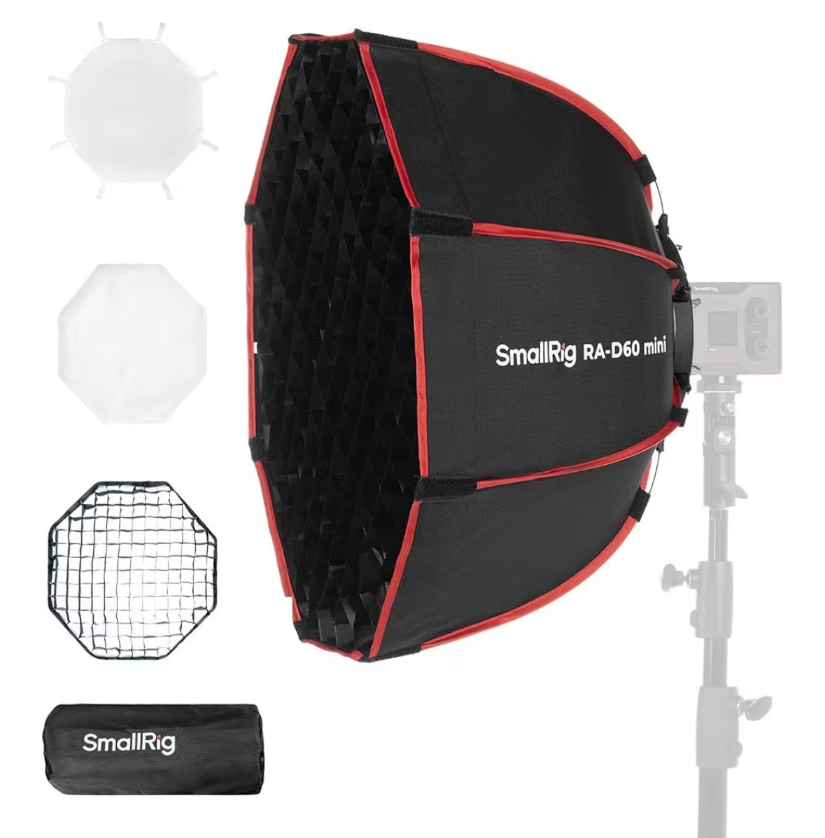 SmallRig RA D 60 パラボリックソフトボックス cm 23 6インチ クイックリリースソフトボックス キャリーバッグ付き RC B COB ビデオライトと互換性あり 写真スタジオ ビデオ録画 ポートレート撮影用 4682