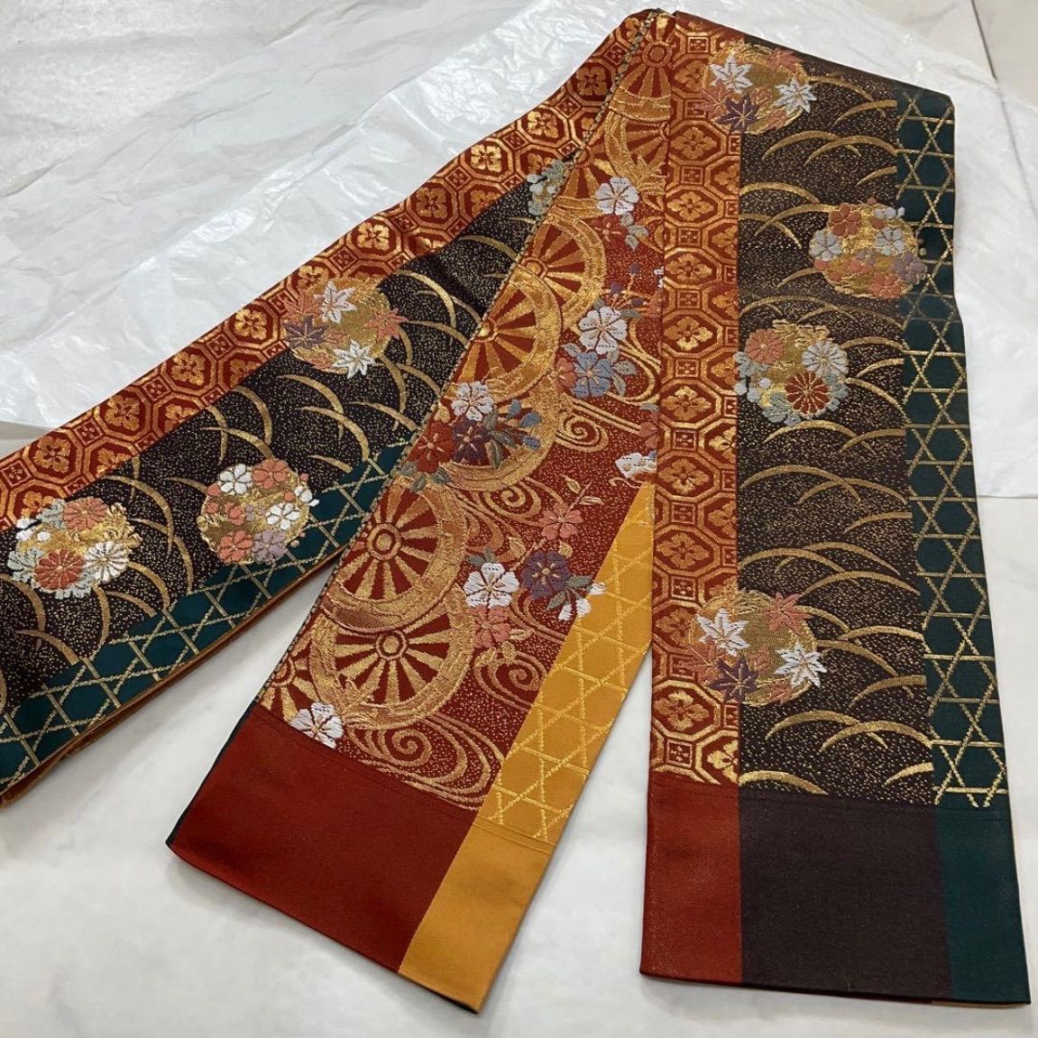 kimonoarisa●美品●最高級西陣織唐織正絹手織り半幅帯半巾帯小袋帯432 ○kimono+one○kimonoarisa○美品○最高級西陣織唐織○正絹