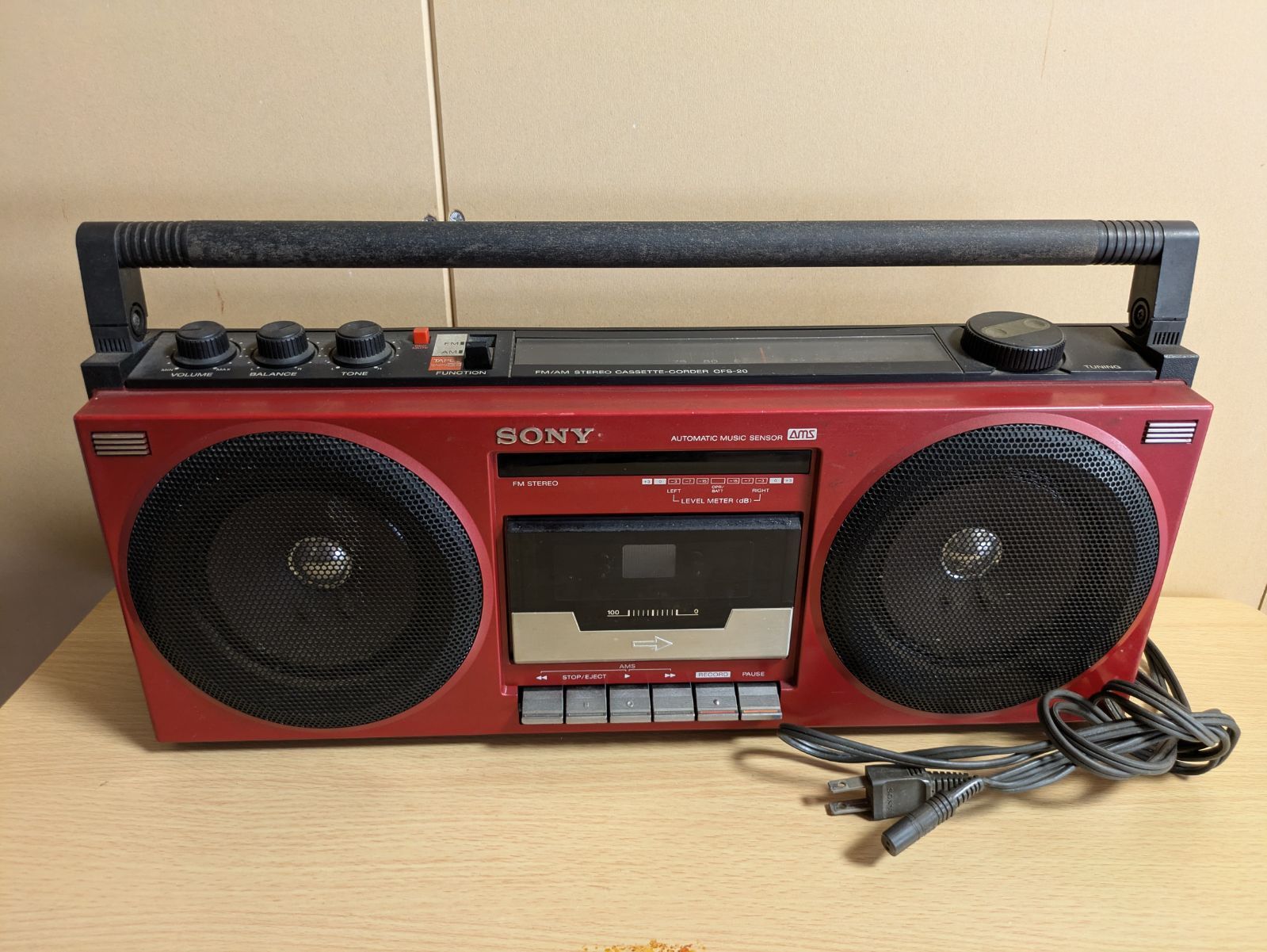 SONY レトロラジカセ　動作品 SONY昭和レトロなラジカセ(ジャンク品) - メルカリ