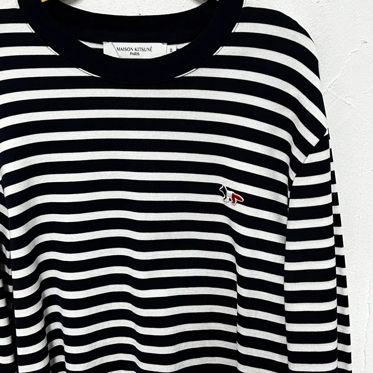 メゾンキツネ ストライプ 長袖Tシャツ