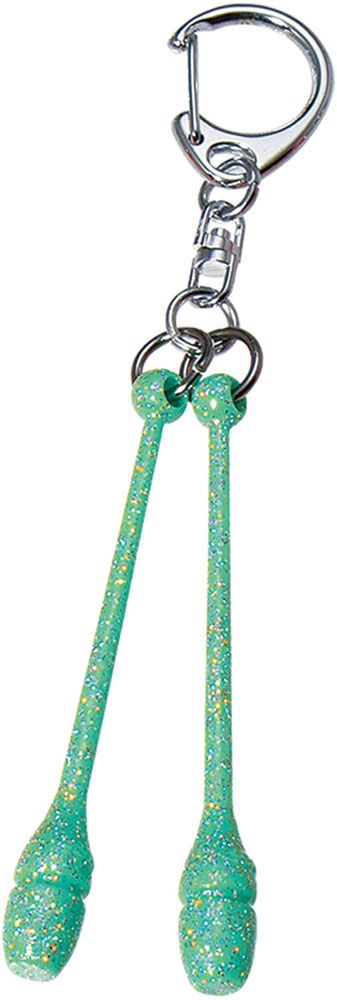 ササキ SASAKI 新体操 マスコットラメこん棒 キーホルダー ミニチュア クラブ 体操 ラメ入り 器械体操 練習 トレーニング プラスチック キラキラ  MS1BR PEG ペパーミントグリン