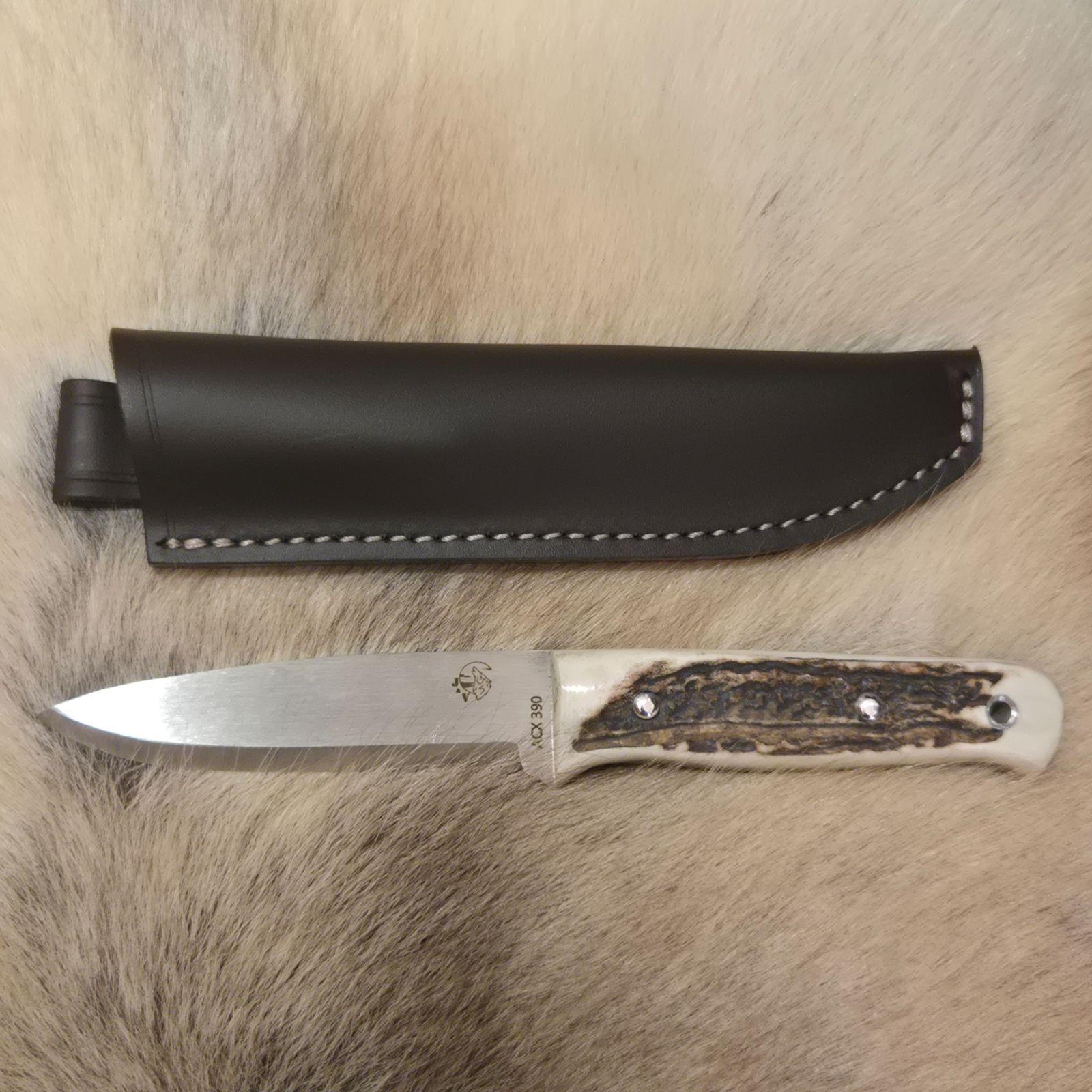 訳アリ J V KNIVES WOODLORE ウッドロア 鹿角 スタッグ 現物