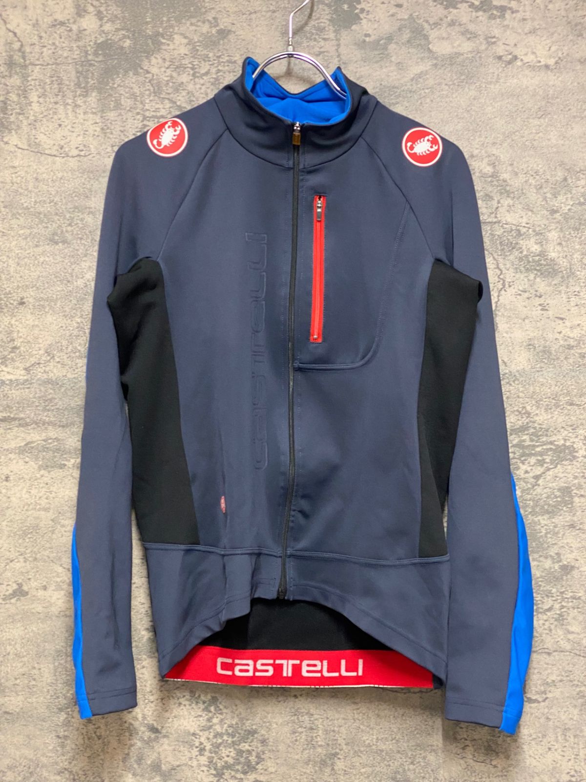 Castelli サイクルジャケット オレンジ/ネイビー Castelli サイクルジャケット オレンジ/ネイビー