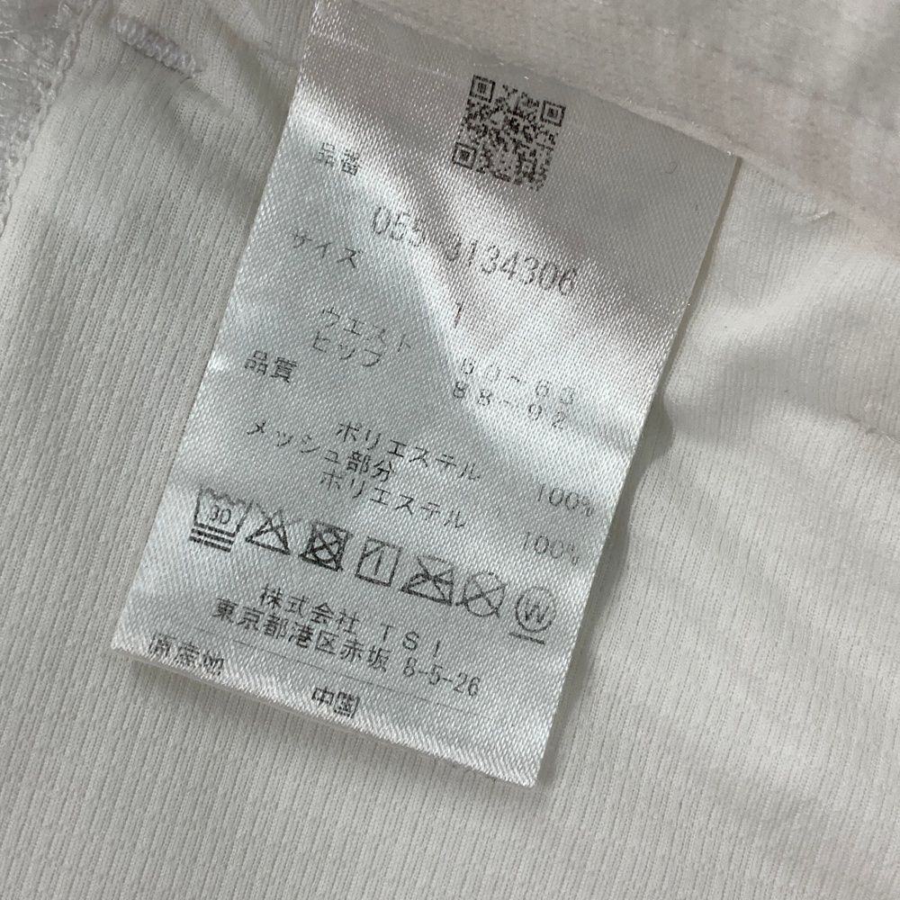 サイズ 1 PEARLY GATES パーリーゲイツ モデル 裏メッシュ フリルスカート ロゴ ホワイト系 ゴルフウェア レディース ストスト