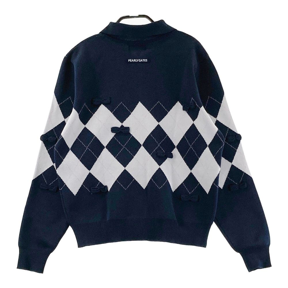 サイズ：0 PEARLY GATES パーリーゲイツ 2025年モデル りぼん付き 長袖