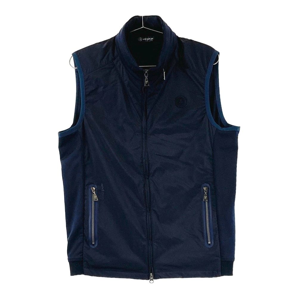 サイズ：M AND PER SE アンパスィ 2025年 フード付き ベスト ネイビー