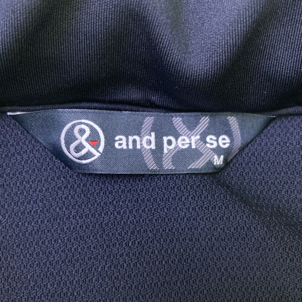 and per se フード付きベスト ネイビー　サイズL サイズ：M AND PER SE アンパスィ 2025年 フード付き ベスト ネイビー