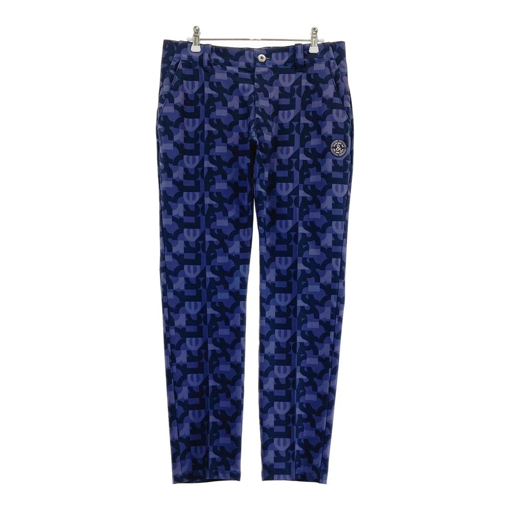 サイズ L AND PER SE アンパスィ パンツ 総柄 ネイビー系 ゴルフウェア メンズ ストスト